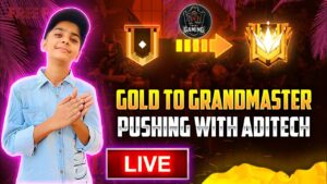 Free Fire Live Gold to GrandMaster Rank Push - Garena Free Fire #ADITECH #TOTALGAMING #FREEFIRELIVE
