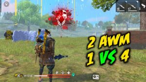 Hit 2 AWM Solo vs Squad Awesome Gameplay - Garena Free Fire
