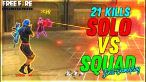 Solo vs Squad 21 Kills - Best Gameplay - Garena Free Fire