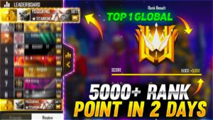 5000+ RANK POINT😲 MOST DANGEROUS GAMEPLY EVER | GARENA FREE FIRE