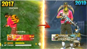 FREEFIRE 2017 - 2021 Old Memories 😍 V badge  Vs Streamers Badge 😱  - Garena Free Fire
