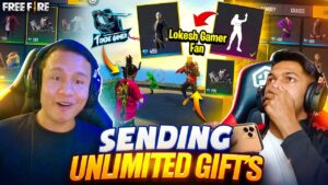 Giving Unlimited Gifts to Lokesh Gamer's Fan Mahakal ❤️ Garena Free Fire Prank on Randoms Part 2