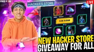 HACKER STORE IN FREE FIRE😍 FREE FIRE LIVE CUSTOM ROOM - GARENA FREE FIRE
