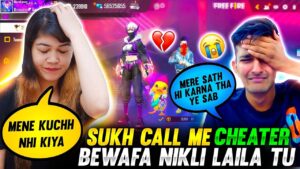 Sukh FF Call Me Cheater || Bewafa Nikli Laila Tu || Garena Free Fire || Bindass Laila
