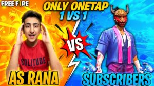 AS Rana Vs Subscriber Only One Tep Challenge In Garena Free Fire Max Funny Moment In