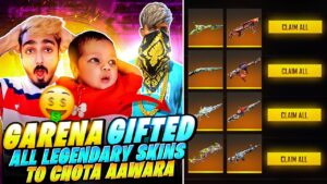 Garena Gifted V Badge To Chota Aawara 😍 And All Legendry Gun Skin || Free Fire