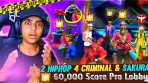 Hiphop Sakura & Criminal Bundle Top 1 Grandmaster pro Lobby  Funny 🤣❤️ - Garena Free Fire