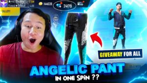 How to Get Super Rare Blue Angelic Pant in 1 Spin 🙄 Free For All?? Garena Free Fire