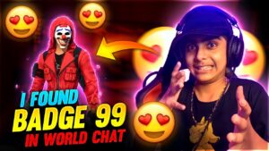 I Found Badge 99 In World Chat 🥵 - 1vs1 Clash Battle - Garena Free Fire