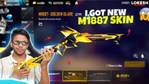 I Got New Golden Glare M1887 Gun Skin 🤯🤯🤯 Most Powerful Skin Garena Free Fire