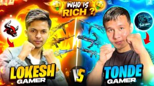 Lokesh Gamer the Richest Player Vs Tonde Gamer Biggest Gun Collection War 😲 Garena Free Fire