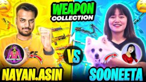 Nayan Vs Sooneeta 😍 (Diamond Queen) Guns Collection Versus Gone Wrong 😱 - Garena Free Fire