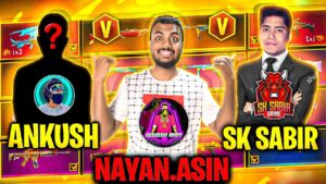 Sk Sabir Vs NayanAsin Vs Ankush GunSkin Collection Versus For First Time 3 vs 3😱 - Garena Free Fire