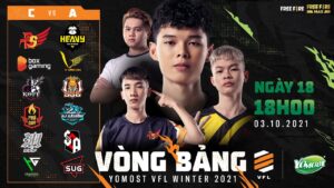 Yomost VFL Winter 2021 [Ngày 18] Heavy thăng hoa, lộ diện 12 đội tuyển bước vào Chung Kết 17.10