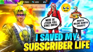 FireEyes Saved His Subscriber's Life🤯 - Must Watch Op Gameplay 😂 - Garena Free Fire