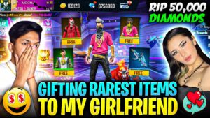 Gifting Breakdancer & Crazy Bunny MP40 🤯 RIP 50,000 || In My Girlfriend Account Garena Free Fire