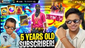 Giving 1M Diamonds 🤯 To My 5 Years Old Cute Subscriber To Make Noob I'd Pro😘 Garena Free Fire