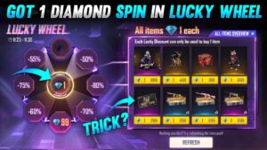 LUCKY WHEEL EVENT FREE FIRE | FREE FIRE NEW EVENT | PRICE AS LOW AS 1 DIAMOND SPIN EVENT