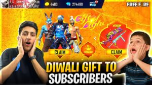 Opening Diwali Gift 🎁 In Subscriber Id 😍 Bunny Mp40 & Hip Hop Bundle - Garena Free Fire