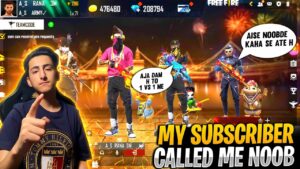 Pro Subscriber Call Me Noob🤬 आजा 1 vs 3 में !! 🔥- Garena Free Fire