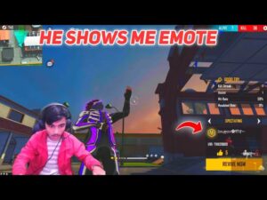 RANDOM V BADGE YOUTUBER SHOWS ME EMOTE ON TRAINING GROUND😱 - GARENA FREE FIRE