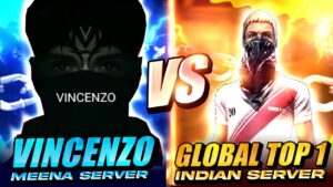 Vincenzo vs Global Top 1💕 || Hacker vs Pro Player || Garena Free Fire