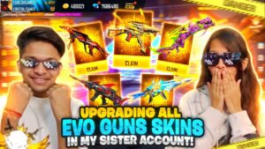 surprising My 7 Year's Old Sister Upgrading All New Evo Gun Skin To Max Level 🤯 [ Crying Moment'😭 ]