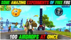 100 Airdrops At Once😨🔥|| Some Amazing Experiments of Garena free fire