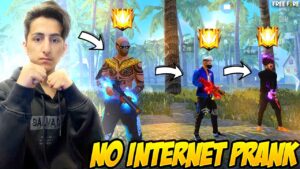 NO INTERNET PRANK IN CLASH SQUAD COSTUM ROOM- Garena Free Fire