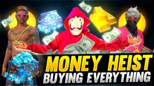 Real Money Heist Opening All His Bundles With Op Gameplay 😍 - Garena Free Fire