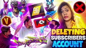 Deleting Subscriber Free Fire Account 😡😝 | His Crying Reaction😭😓 | Bindass Laila || Garena Free Fire