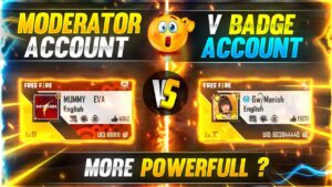 Difference Between Moderator Account and V Badge Account 😱🔥|| Mysterious Facts😨 || Garena Free Fire
