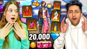 Giving 20,000 Diamonds💎 To My Girlfriend Making Her Id Noob To Pro Collection - Garena Free Fire