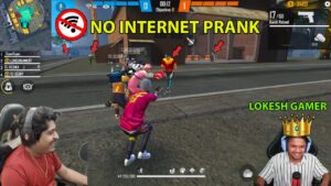Gyan Gaming & Lokesh Gamer | No Internet Prank | Random Player - Garena Free Fire
