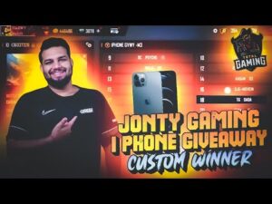I Phone Giveaway Custom Winner In @JONTY GAMING || TG DADA - Garena Free Fire