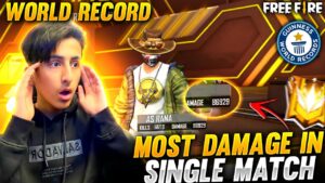 Most Damage In SIngle Match😱😱8 Lakh Damage In One Match- Garena Free Fire