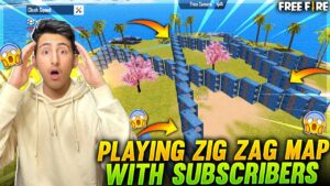Playing On Zig Zag Map With Subscribers😱😱1 Vs 4 - Garena Free Fire