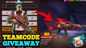 free fire live megalodon alpha scar team code giveaway live | free fire live teamcode giveaway