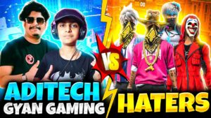Aditech & Gyan Gaming Vs 4 Haters 🤯 - Intense Match Must Watch🔥 !! - Garena Free Fire