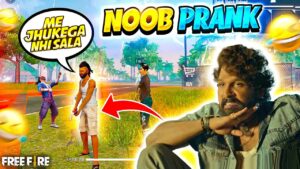 Best Noob Prank with Random Players 😂 Pushpa Jhukega Nai *must watch* - Garena Free Fire