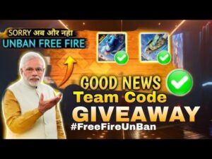 Free Fire Unban ☺️ | Free Fire Team Code Giveaway | garena free fire