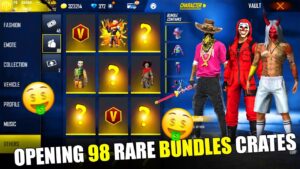 Garena Sent 98 Rare Bundles Crates In Karan ID - Garena Free Fire Most Rare Bundles Crates Opening