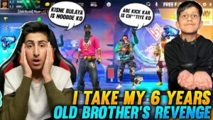 I Take My 6 Years Old Brother Revenge😡😡1V3-Garena Free Fire