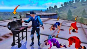 😂Show Funniest "BURNT BBQ" Emote Front Of Enemy In The Factory Roof Must Watch :- Garena Free Fire