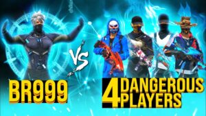 WTF 😳 OP BR999 📱 VS 4 MOST DANGEROUS PLAYERS 🛑❌ - GARENA FREE FIRE ❤️…
