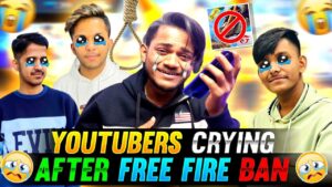 YOUTUBERS CRYING😭 AFTER FREE FIRE BAN || GARENA FREE FIRE