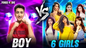 1 Boy Vs 4 Girls Call Me Noob😡😡- Garena Free Fire