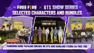 Free Fire x BTS Show Series | BTS tries Selected Characters and Bundles