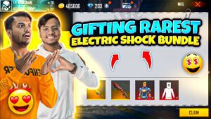 Gifting Rarest Electric Shock Bundle In Small Brother's Id 😄 Rohan Vs Bhushan 😱 - Garena Free Fire