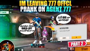 I'm Leaving 777 OFFCL Prank On AGENT 777😳|Garena Free Fire Telugu❤️|